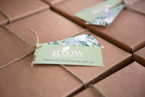 Christine Horton Photography captured an image of the giveaways for Baker Tilly' and Baker Tilly Vantagen's annual GROW event. Gretchen Rubin spoke at the event.